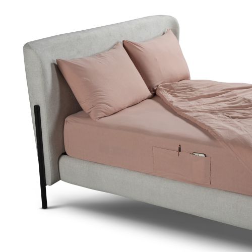 NAPOCKET סט מצעים זוגי עם כיס! בצבע 