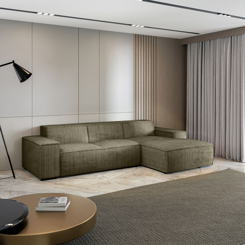 ספת קורדרוי עם שזלונג GROOVE בצבע {color}